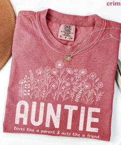 floral auntie shirt for new aunts pregnancy reveal cute flower tee aunt life t shirt unique aunt gift 42vqm