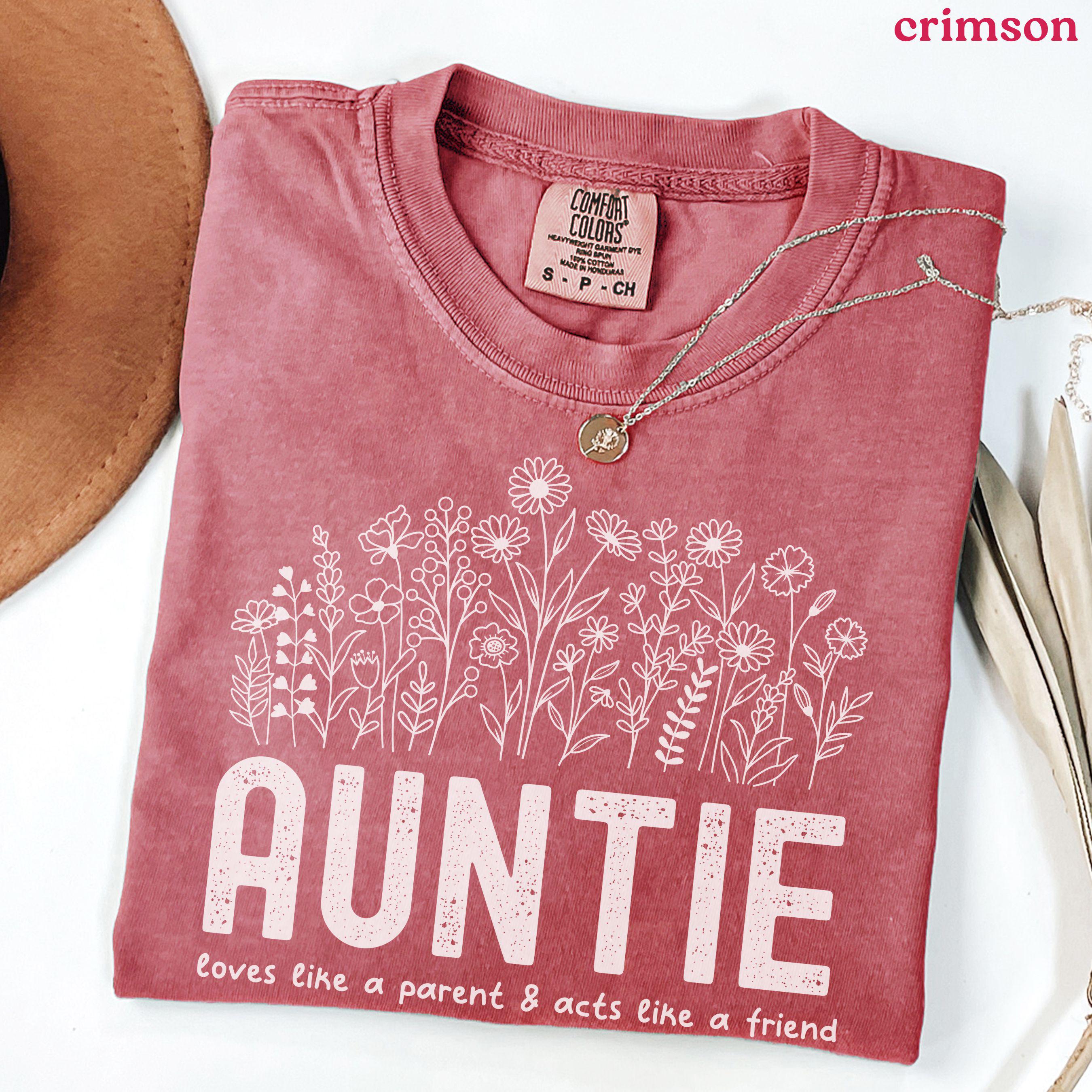 floral auntie shirt for new aunts pregnancy reveal cute flower tee aunt life t shirt unique aunt gift 42vqm