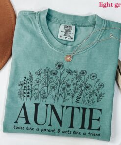 floral auntie shirt for new aunts pregnancy reveal cute flower tee perfect for aunt life and pregnancy announcement 3e4zj