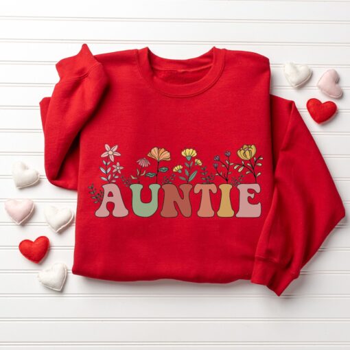 floral auntie sweatshirt cute funny aunt shirt birthday gift for aunt sister mama shirt unique aunt gifts 7zfhd