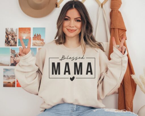 floral blessed mama sweatshirt for mom life perfect for mothers day gift cute mom sweatshirt 88phr scaled
