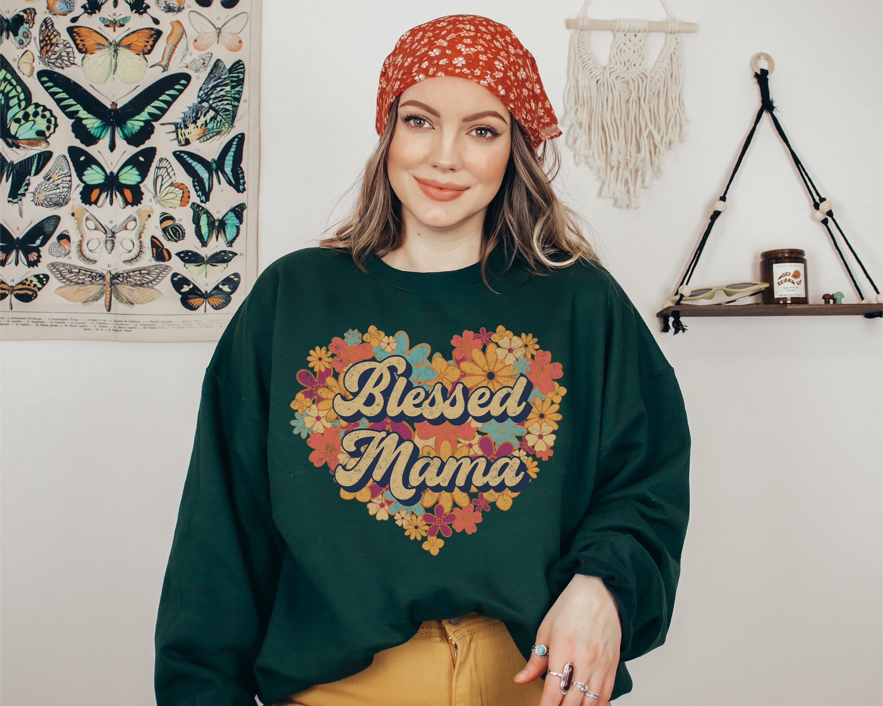 floral blessed mama sweatshirt for mom life perfect for mothers day gift cute mom sweatshirt hrcen scaled