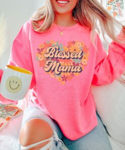 floral blessed mama sweatshirt for mom life perfect for mothers day gift cute mom sweatshirt rq7o7