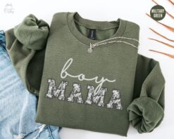 floral boy mom sweatshirt for new moms gender reveal and baby shower gifts cute mothers day top o2iuz