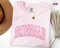 floral bridesmaid shirt for bachelorette party matching group tee team bride getting ready outfit ccbr7