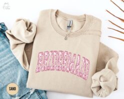 floral bridesmaid sweatshirt for bachelorette party matching group outfit toile du jouy getting ready attire zovtf
