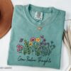 floral butterfly tee for strong women positive thoughts t shirt trending mom life shirt vintage style dhmtw scaled