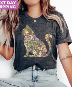 floral cat mom shirt cute cat lover tee purr shirt for animal lovers unique gift for cat moms pws8k