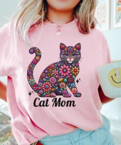 floral cat mom shirt for cat lovers cute cat mama t shirt perfect gift for cat moms and cat enthusiasts ok4zo