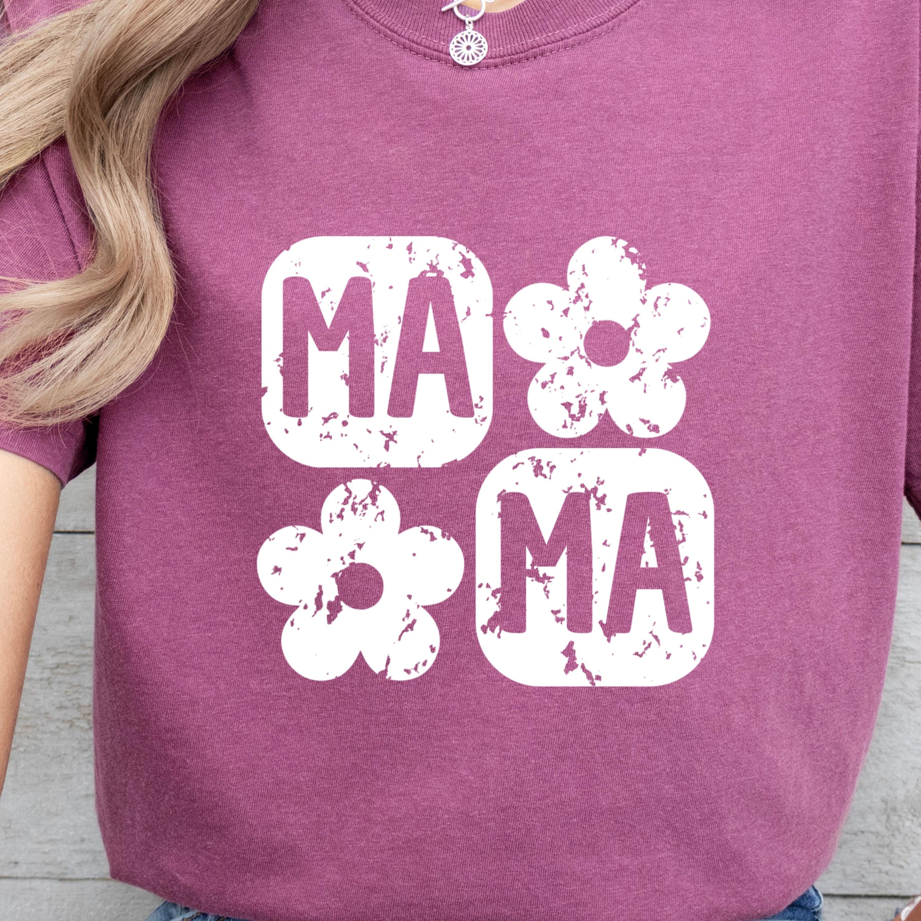 floral checkered mama shirt for mothers day baby shower mom pregnancy gifts cute mom life t shirt 2025 7bamp