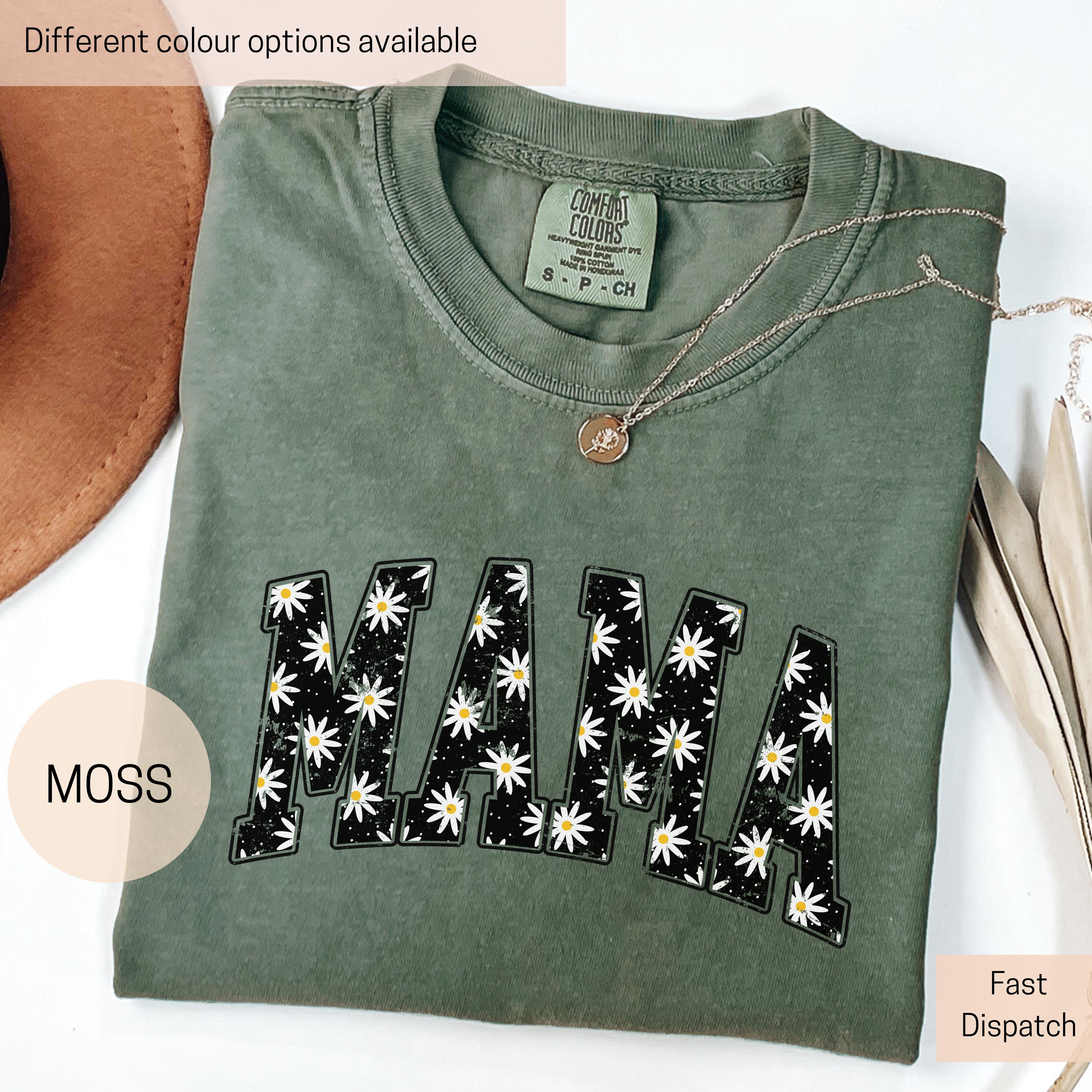 floral daisy mama shirt in comfort colors for mom appreciation and mothers day cute trendy mom life t shirt ytaeo scaled