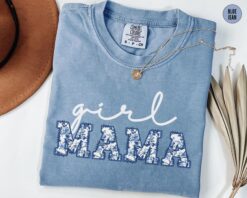 floral girl mama shirt for moms of girls funny mom life t shirt mothers day gift gender reveal outfit birthday shirt iduy4