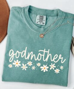 floral godmother shirt for mothers day gift personalized godmom t shirt unique godmother reveal gift idea tanu8