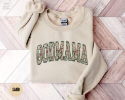 floral godmother sweatshirt wildflower godmama shirt aunt crewneck proposal gift for mothers day and auntie 7agpm