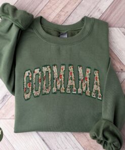 floral godmother sweatshirt wildflower godmama shirt aunt crewneck proposal gift for mothers day and auntie lzaun