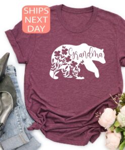 floral grandma bear shirt for new grandmas cute mothers day gift baby announcement tee best grandma ever shirt hhavd