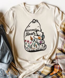 floral grandma bear shirt for new grandmas pregnancy announcement cute baby tee mothers day gift for mimi x5nm3