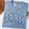 floral grandma shirt for birthday or mothers day gift cute crewneck tee for new grammy chinoiserie style ldway