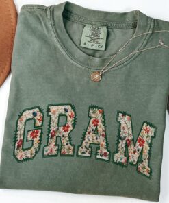 floral grandma shirt for mothers day birthday gifts comfort colors tee unique gram gifts for grandmothers to9gr