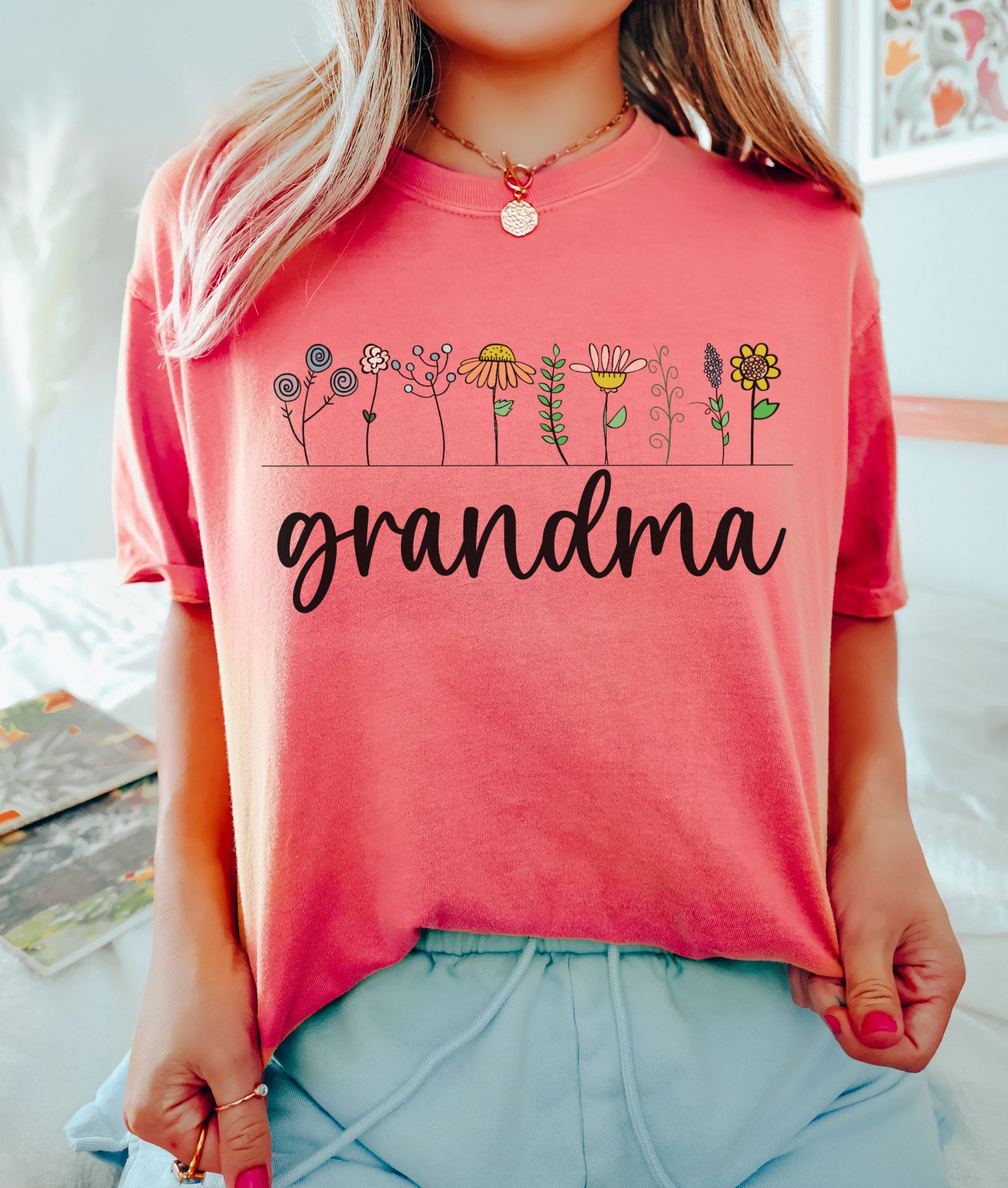 floral grandma shirt for pregnancy announcement and christmas gift unique grandma t shirt for grandparents hdosi scaled