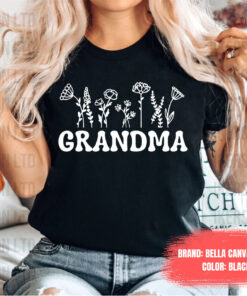 floral grandma shirt for pregnancy announcement best grandma ever shirt unique gift for grandparents christmas gift wtxtr