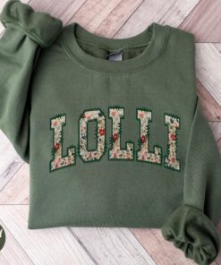 floral grandma sweatshirt for lolli with crewneck design unique mothers day gift and baby announcement idea fheek