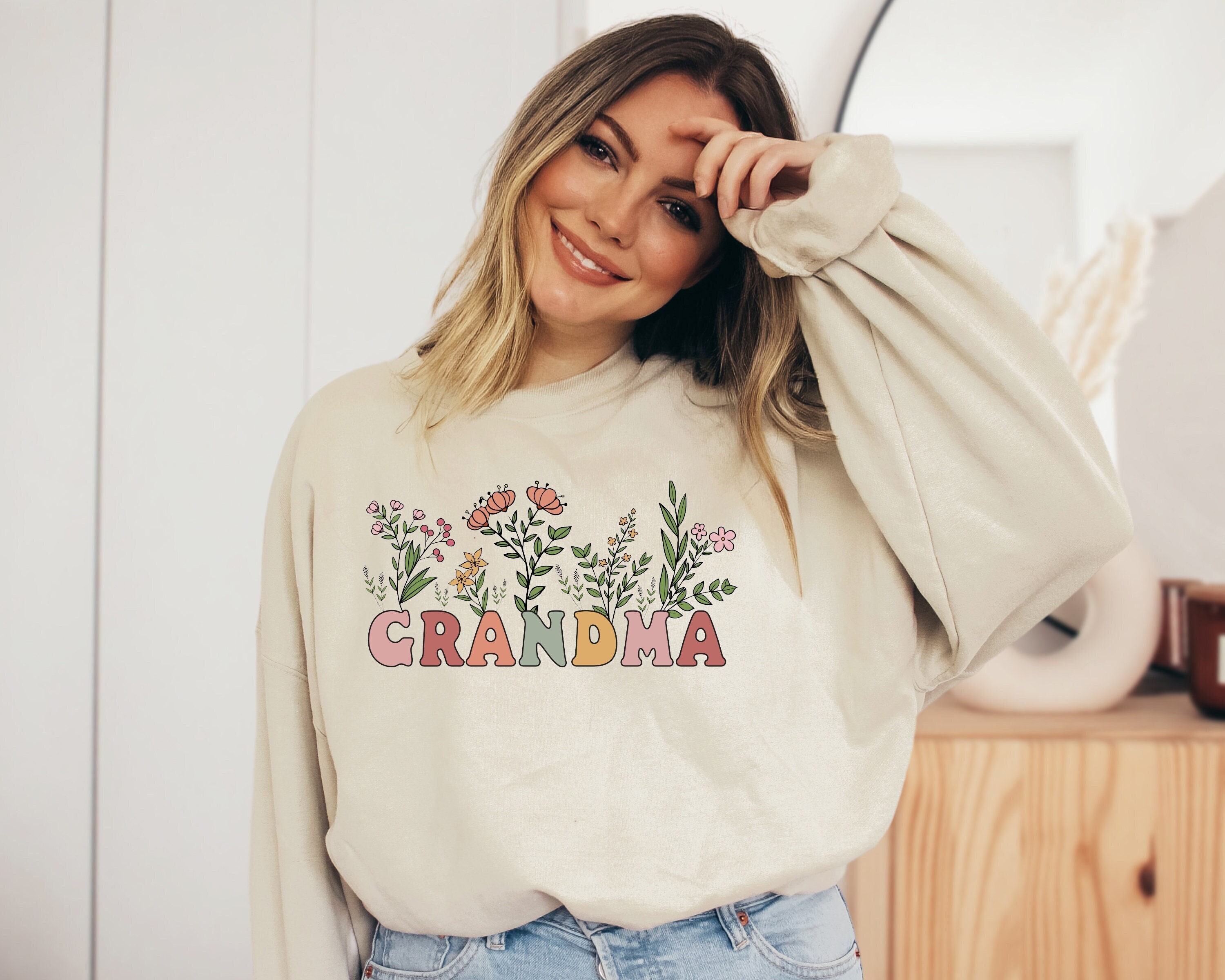 floral grandma sweatshirt for mothers day cute nana gift unique grandmother shirt new mom gift idea rliqv scaled