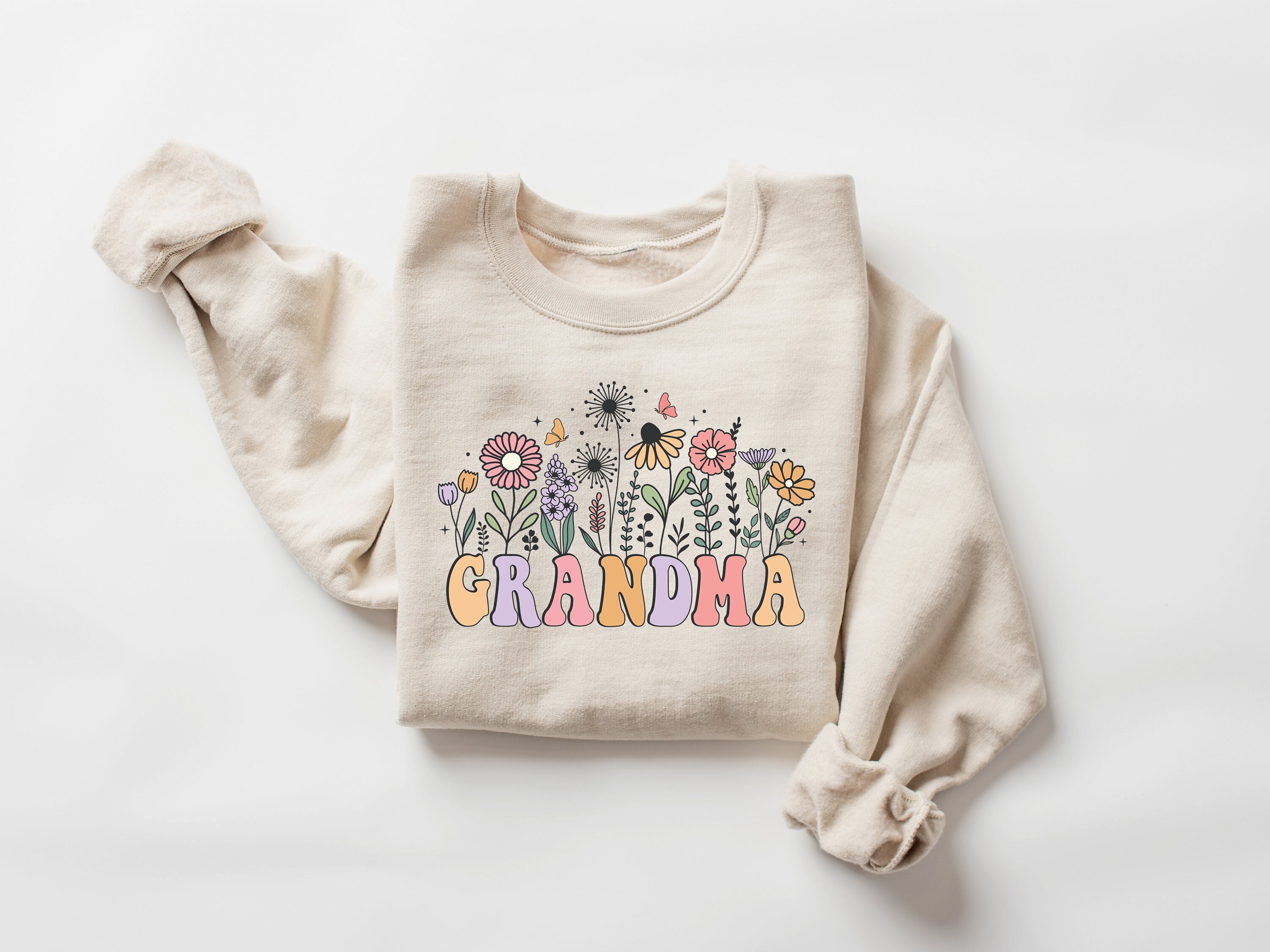 floral grandma sweatshirt for mothers day gift cute nana shirt unique granny gift new grandma apparel zv6dg scaled