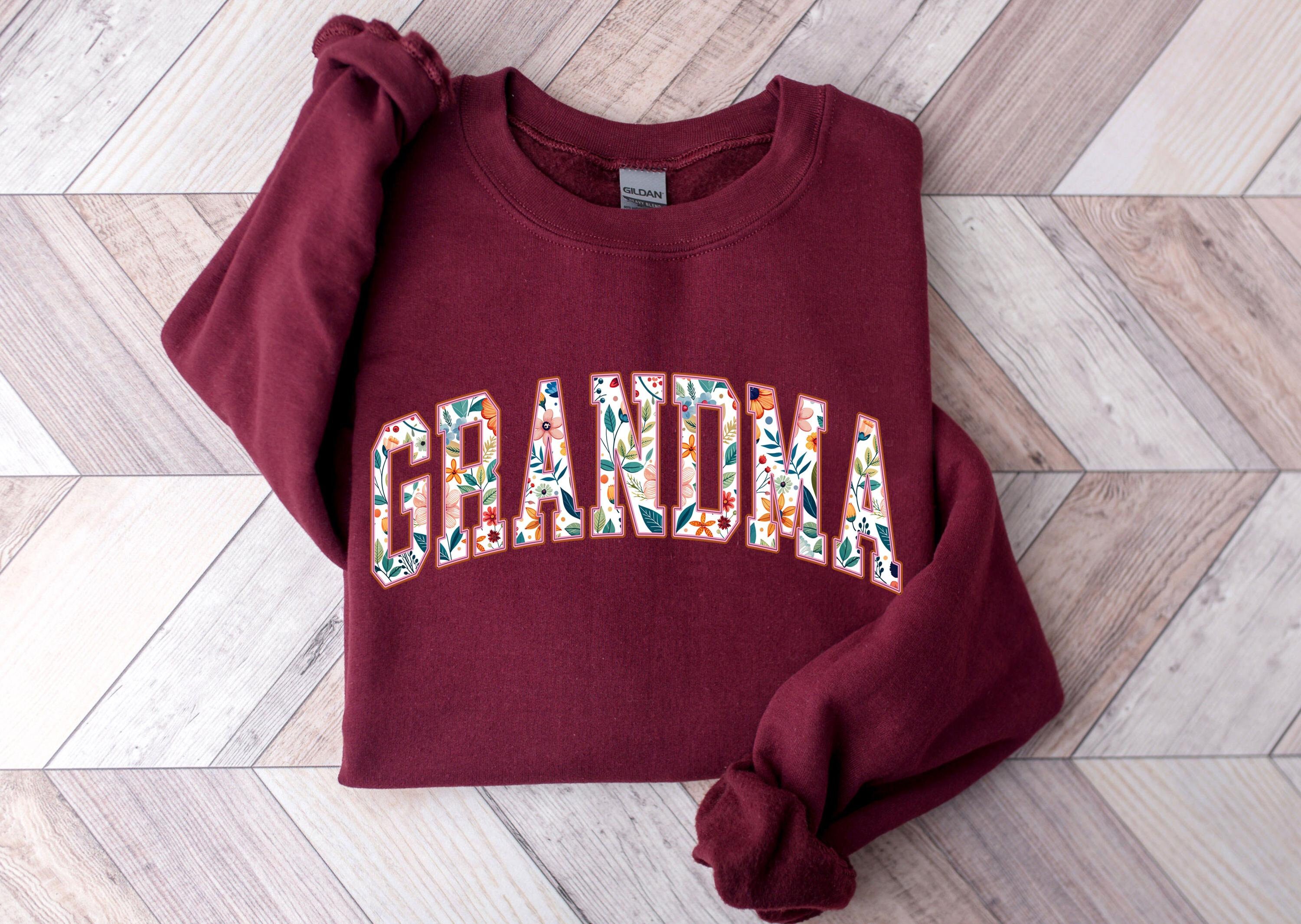 floral grandma sweatshirt for mothers day gift great grandma nana shirt cute mom life apparel vpfu0 scaled