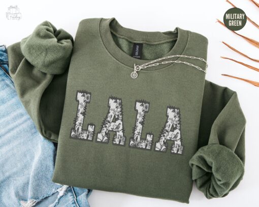 floral grandma sweatshirt for mothers day promoted to grandma shirt cute lala crewneck coquette style tcngs