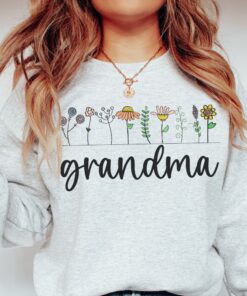 floral grandma sweatshirt for pregnancy announcement unique gift for grandparents cute grandma apparel ezgbv