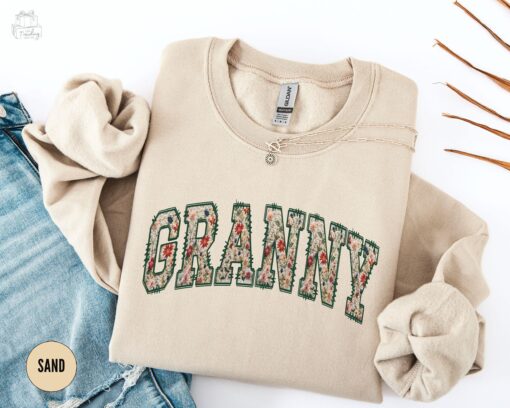floral grandma sweatshirt personalized granny crewneck custom christmas sweater for mimi best grandma gifts a0urj