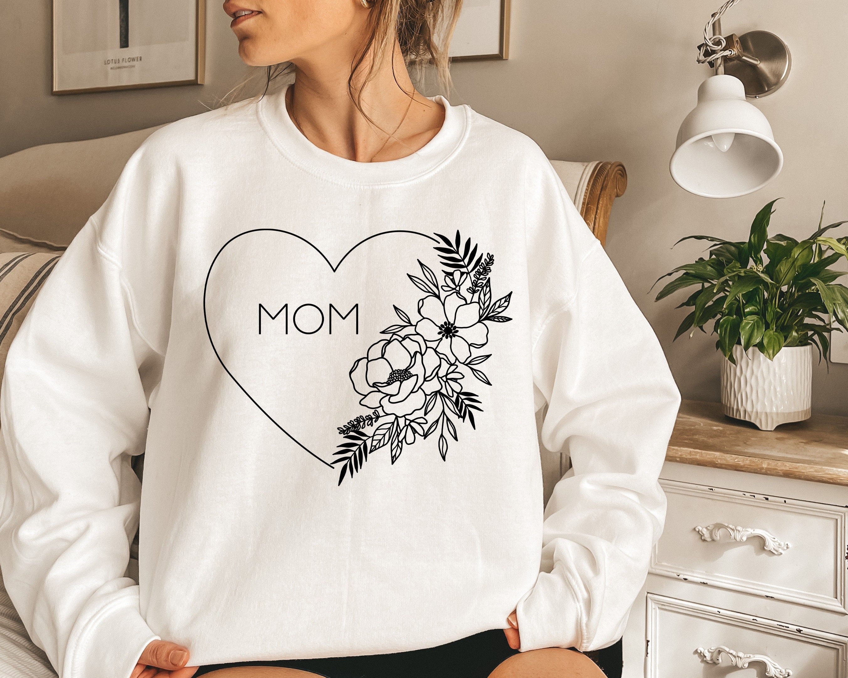 floral heart mom sweatshirt for mothers day best mom sweatshirt cute floral design comfortable mama shirt nrejh scaled