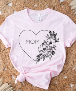 floral heart mom sweatshirt for mothers day best mom sweatshirt cute floral design comfortable mama shirt pysjj