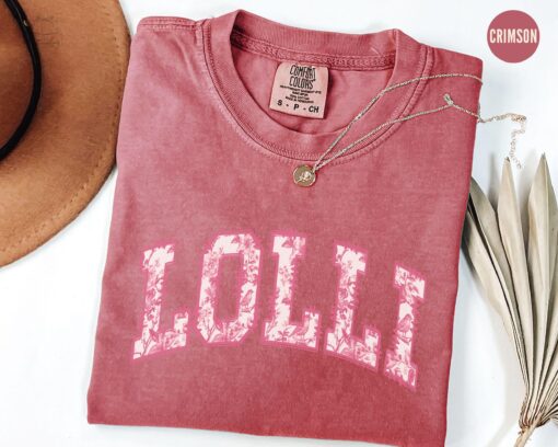 floral lolli t shirt for grandma mothers day gift toile de jouy design cute floral tee for valentines day jqaev