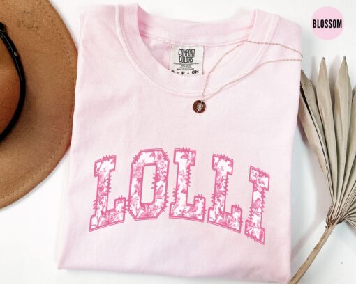 floral lolli t shirt for grandma mothers day gift toile de jouy design cute floral tee for valentines day s2zwb