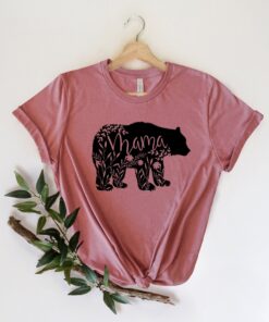 floral mama bear shirt for moms funny mothers day shirt cute mom t shirt baby shower gift unique mom life apparel bwnzg