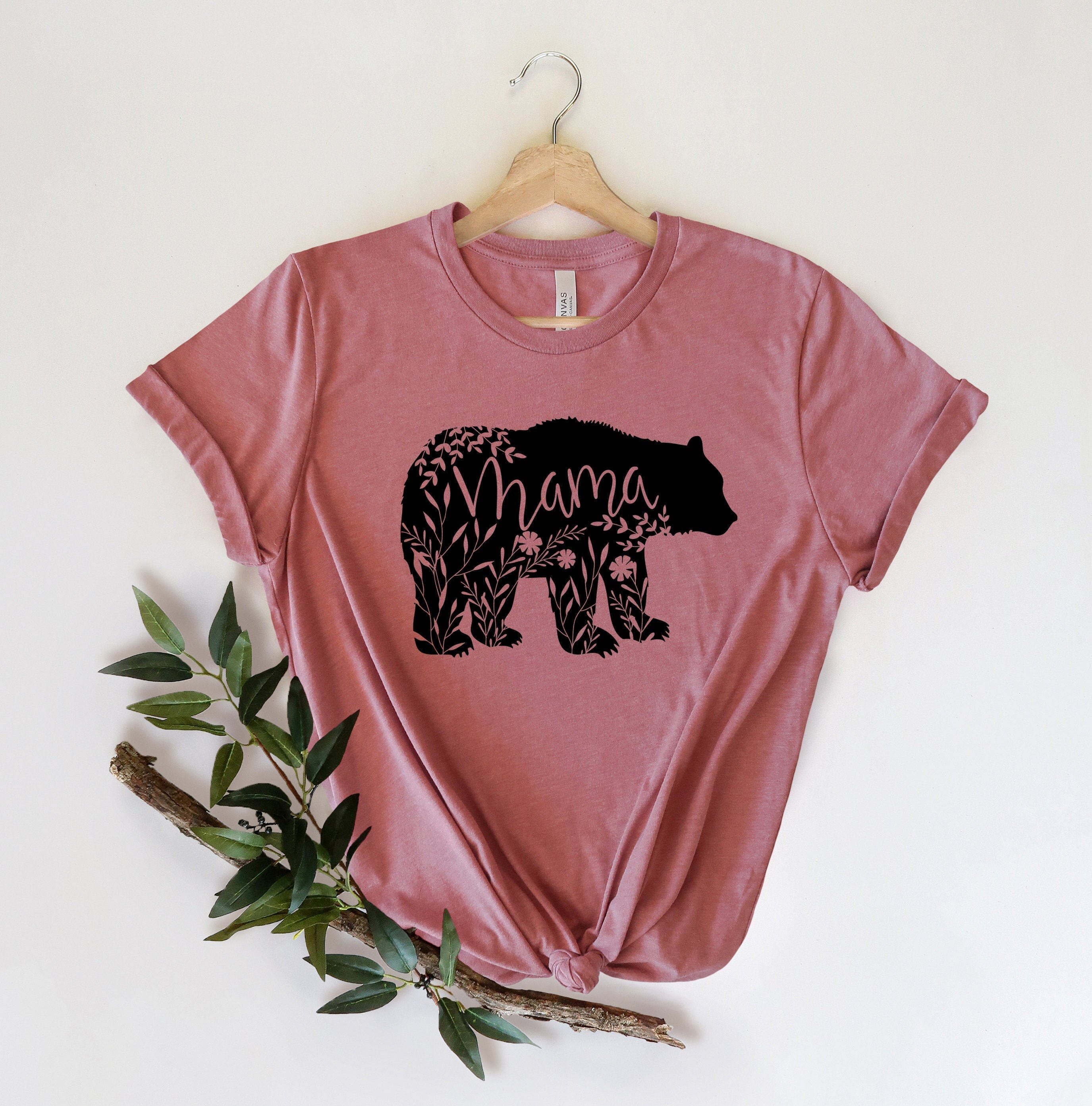 floral mama bear shirt for moms funny mothers day shirt cute mom t shirt baby shower gift unique mom life apparel bwnzg