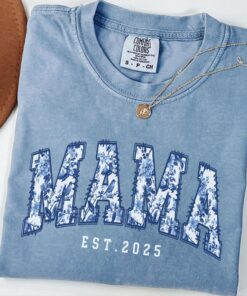 floral mama est shirt personalized mothers day t shirt custom new mom announcement coquette mama tee fdwib