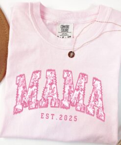 floral mama est shirt personalized mothers day tee custom toile de jouy t shirt for new mom baby announcement olcfl