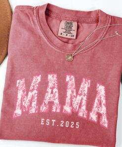 floral mama est shirt personalized mothers day tee custom toile de jouy t shirt for new mom baby announcement wsh3g