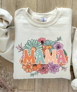 floral mama hoodie sweatshirt for moms best mothers day gift cute mom sweatshirt unique new mom apparel oeshf