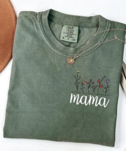 floral mama pocket shirt for new moms mothers day gift cute mom life t shirt celebrate mom to be cdf1g