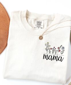 floral mama pocket shirt for new moms mothers day gift cute mom life t shirt celebrate mom to be k9rin