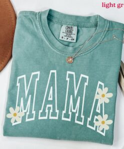 floral mama shirt cute daisy mom tee for pregnancy reveal family announcement best mom ever t shirt zhls8