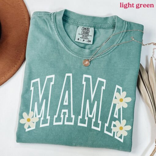 floral mama shirt cute daisy mom tee for pregnancy reveal family announcement best mom ever t shirt zhls8 scaled