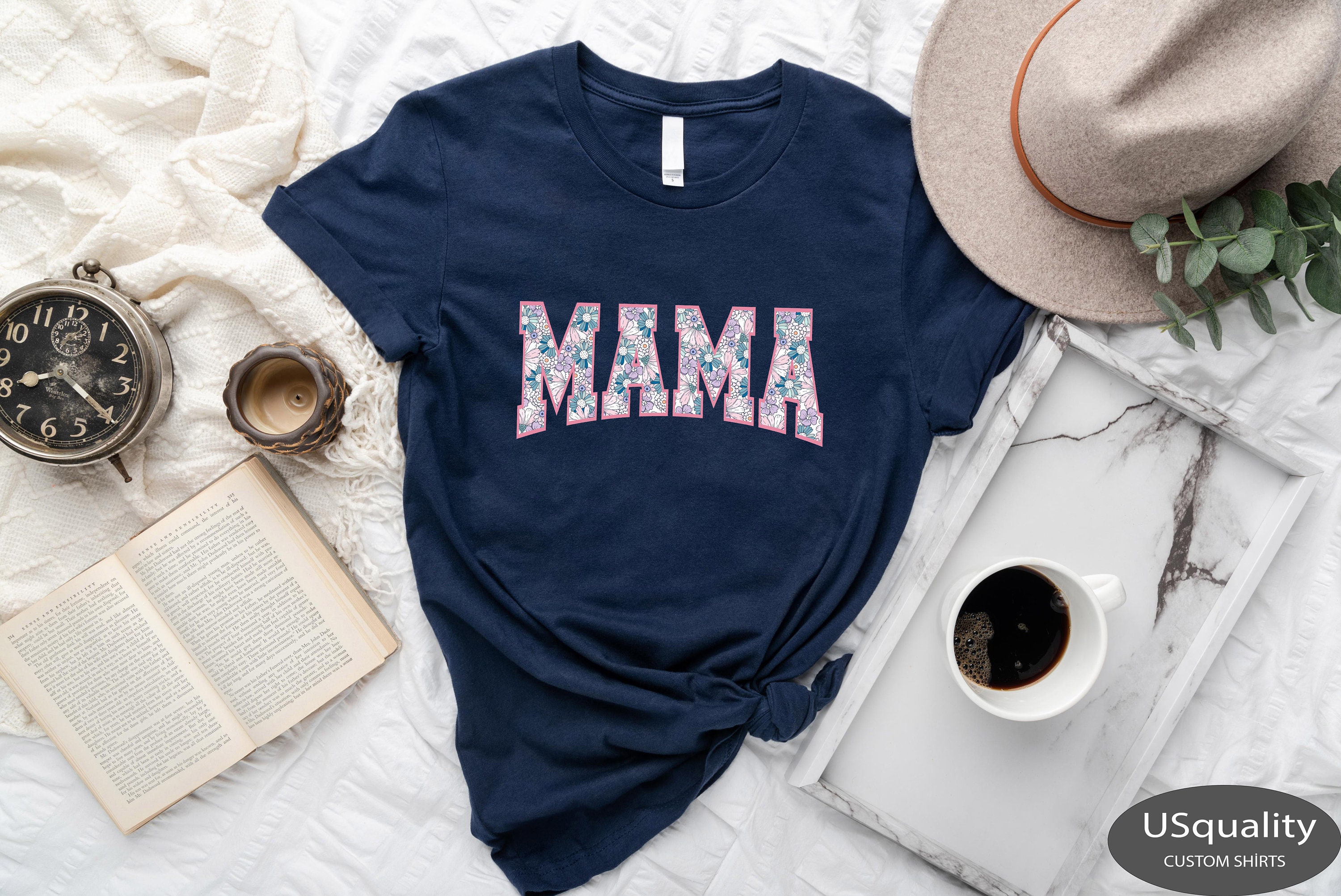 floral mama shirt cute mom t shirt for mothers day gift flower design spring motherhood top for new moms and girl mamas mrnaj scaled