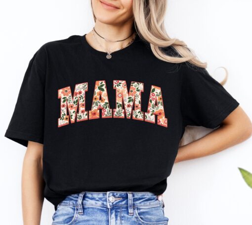 floral mama shirt cute mom t shirt for mothers day new mom gift personalized mommy apparel unique gifts for her