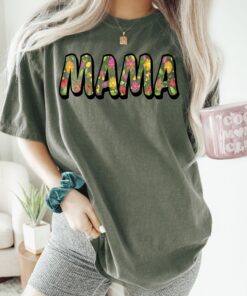 floral mama shirt for mom comfortable t shirt mothers day gift new mom shirt cute flower design for mom life iwok1