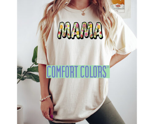 floral mama shirt for mom comfortable t shirt mothers day gift new mom shirt cute flower design for mom life